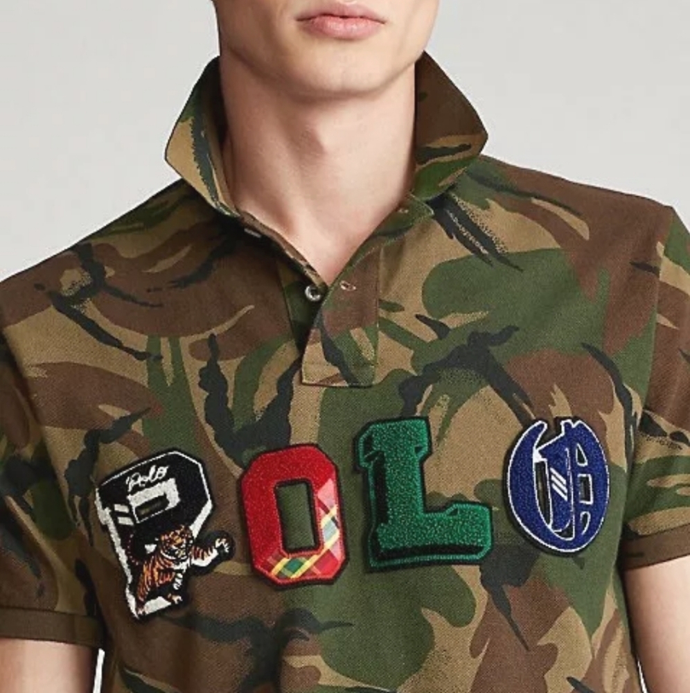 Polo Ralph Lauren Men's Camo Logo Patchwork Shirt - Picture 5 of 14